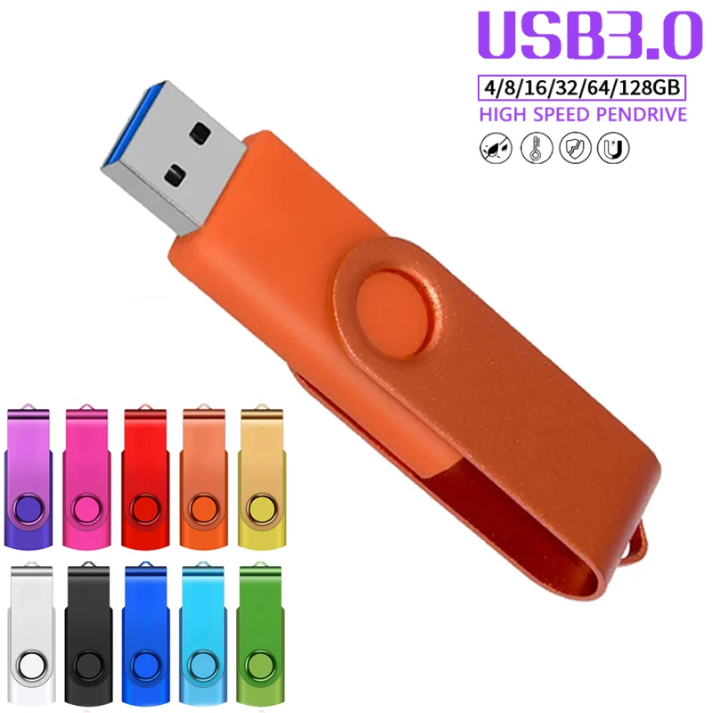 

Rotation USB 3.0 Flash Drive Pen Drive 8GB 16GB 32GB 64GB 128GB USB Флешка High Speed USB Stick 3. 0 Memoria Stick Pendrive