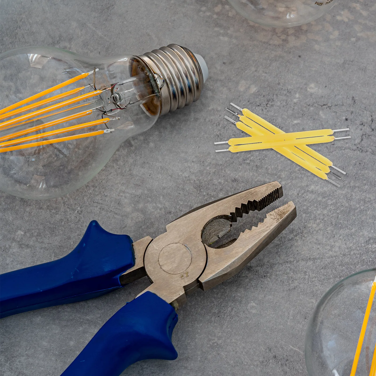 

100 шт. светодиодных нитей для ламп, теплый свет 2700K, жесткая нить 38 мм, запчасти для ламп, аксессуары для освещения