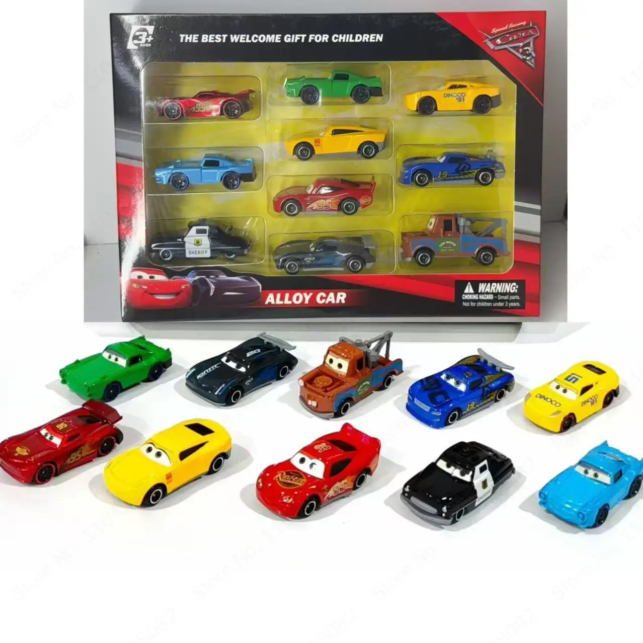 Heißer Verkauf: Cars 3 Legierung-Automodell-Set in Geschenkbox – Lightning Mc Transportable Trucks Rennfahrzeug-Spielzeug, Sammlerstück, Geschenk – Detail 7