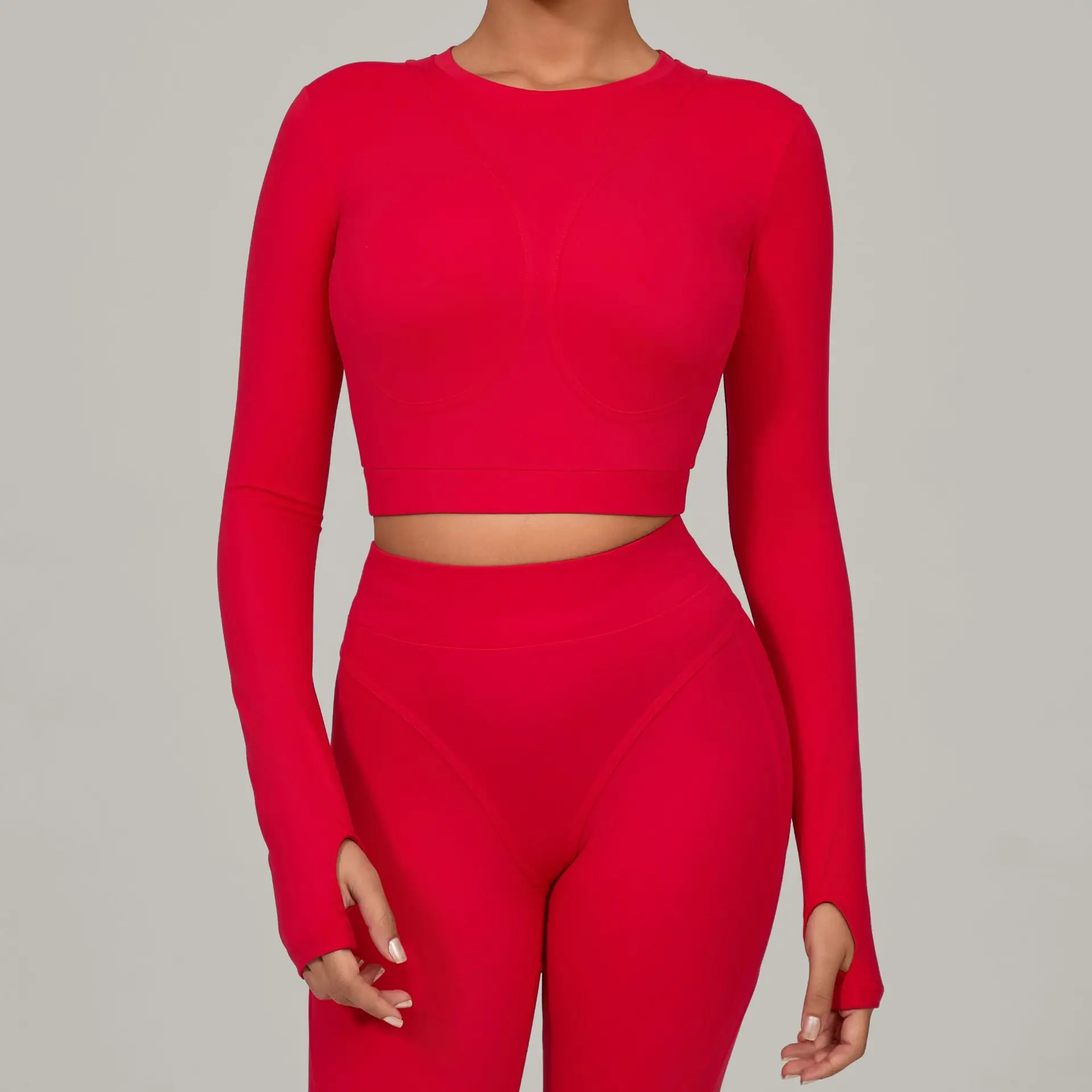 

Yoga Top Sports Fitness Tight Grinding Breathable High-intensity Running Workout Clothes Gym Sports Long-sleeved Shirt for Women