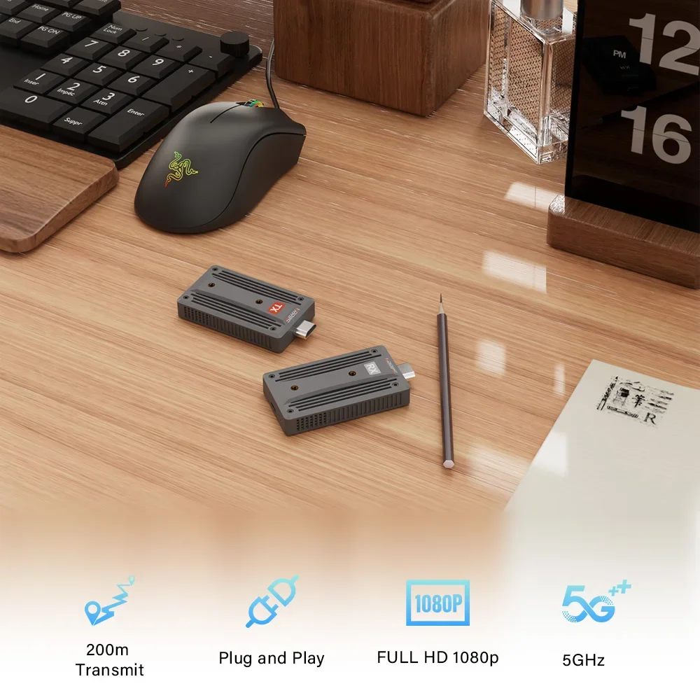 جهاز إرسال واستقبال الصوت والفيديو اللاسلكي لكاميرا SLR والكمبيوتر المحمول والكمبيوتر المحمول STB إلى التلفزيون مجموعة موسع لاسلكي محمول #3