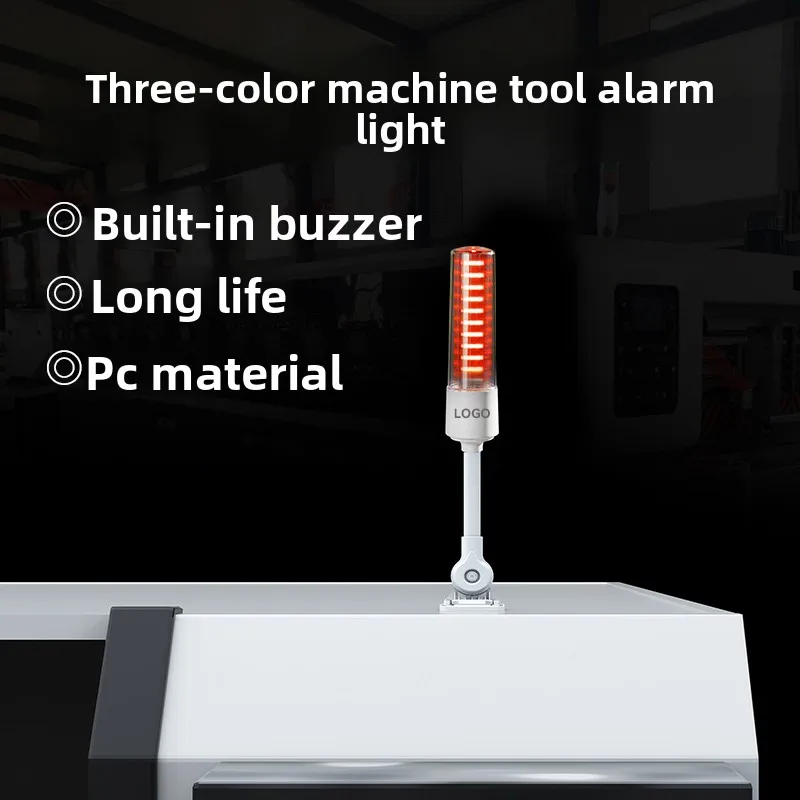 LED 3-Color in 1-layer Warning Foldable Sound and Light Alarm Signal Light For Machine Tool Equipment Indicator Tower Light 24V