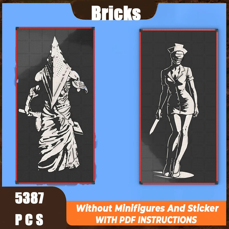 

Изысканная новая художественная модель строительного блока MOC, художественная рельефная технология персонажей ужасов, модульная детская игрушка, набор для сборки своими руками