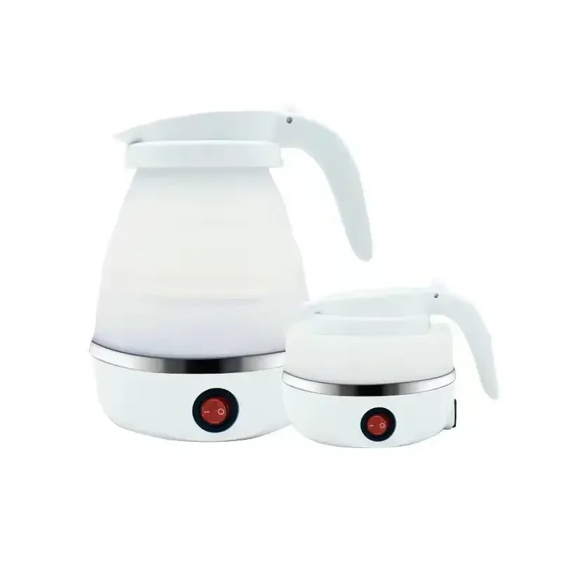 Mini Folding Kettle 0.6L Portable Water Heater 600W Silicone Compression Electric Kettle Home Kettle Easy To Travel With