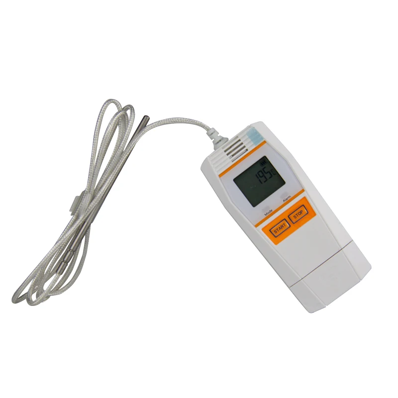 -85 deg to 150 deg 100EC USB Temperature and Humidity Data Logger with External Sensor for Cold Chain Transportation