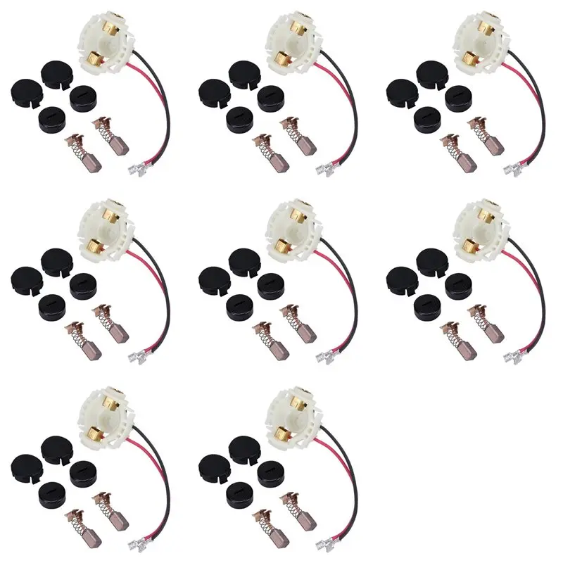 

16X Carbon Brush+Caps+Cap Covers+Brush Holder Set For 638921-2 638448-2 CB430 BGA450 BGA452 BJS160 BJS161-A57X