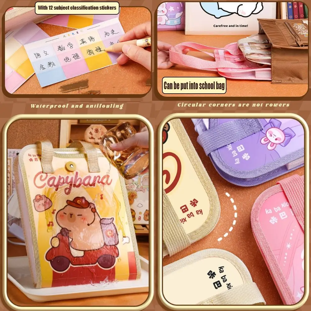 Capybara memperluas tas File 13 kantong kapasitas besar tes tas penyimpanan kertas diklasifikasikan tahan air portofolio kantor sekolah