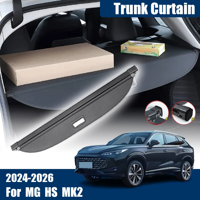 

Car Trunk Cover For MG HS 2024 2025 2024 Accessories MK2 Cargo Cover Curtain Luggage Partition Anti-peeping Protect Accessories