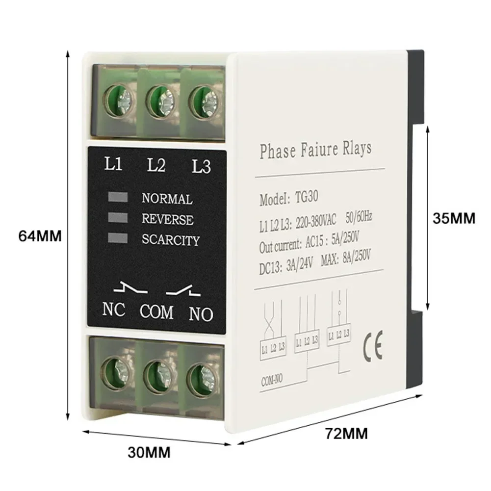 

Unbalanced Voltage Phase Loss Phase Error Protection Circuit Problems Flame Retardant Shell Guide Rail Installation