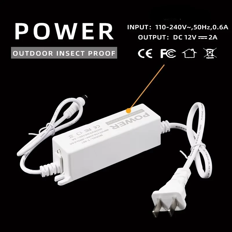 

Shuang Wu Little Finger Camera Switch Power Supply Rainproof 12V 2A Indoor and Outdoor 24W Security Monitoring Adapter