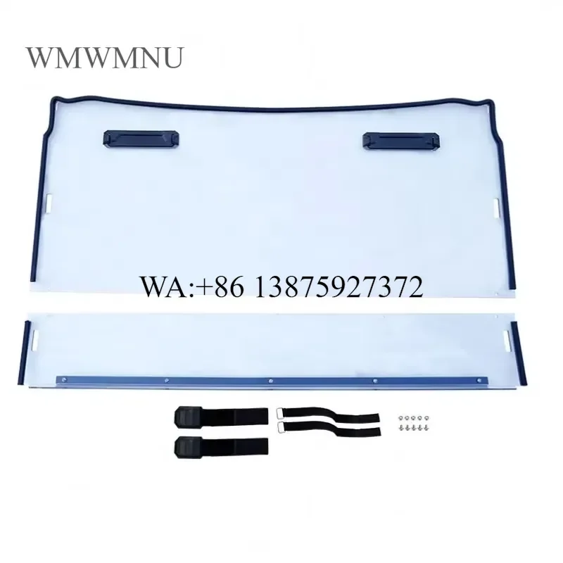 Wmwmnu Heavy Duty Rear Glass Windshield Full Window Shield for Kawasaki Mule Pro FXT UTV ATV Accessories
