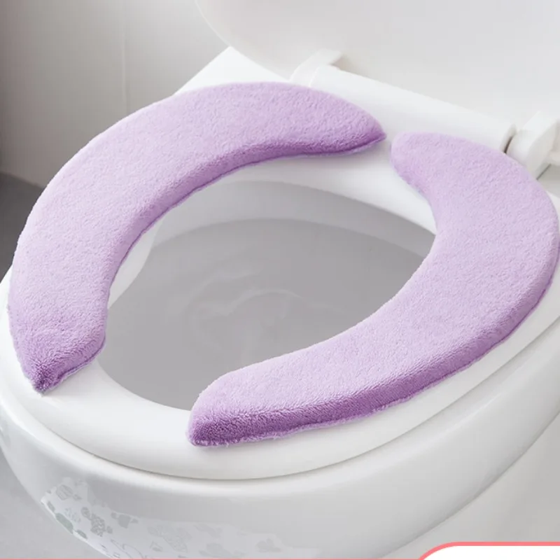 Toilet Seat Cover Thicker Household Merchandises Bathroom Accessories Universal Washable Sticky WC Pads Skin-friendly Thicker