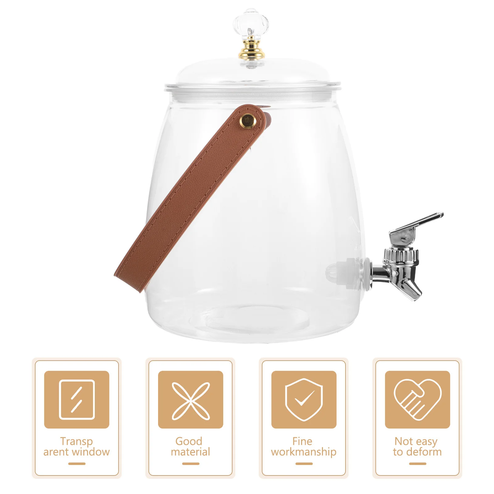 موزع شاي مثلج سعة 3.2 لتر، حاوية توزيع مشروبات مع صنبور مطلي، دلو عصير محمول للتجمعات العائلية المنعشة #6