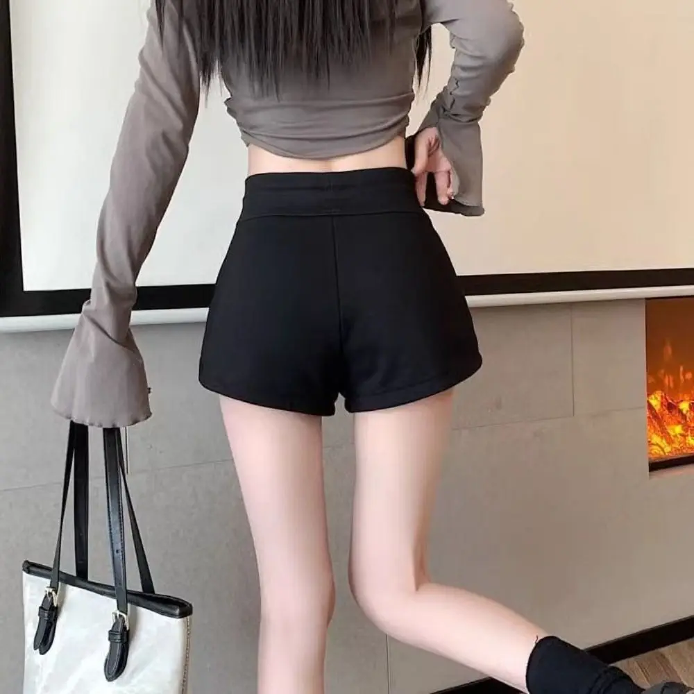 

Шорты с высокой талией на шнурке, облегающие пижамные брюки, популярные женские короткие брюки, брюки в американском стиле, летние повседневные шорты