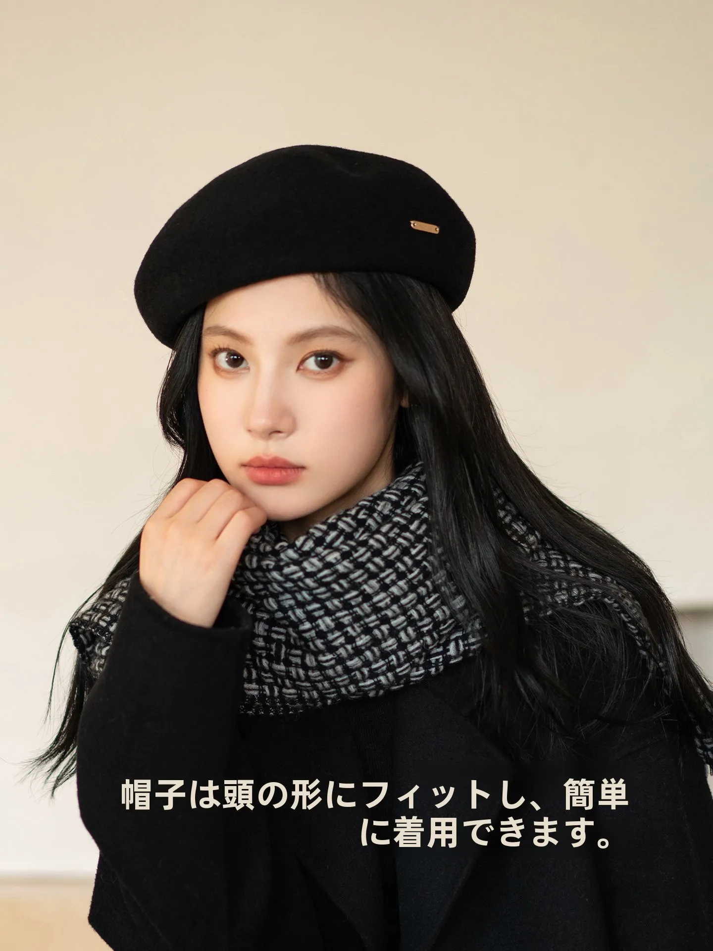 retro-cashmere-beret-hat-women's-autumn-winter-black-artistic-versatile-painter's-hat-fashionable-wool-beret-cap-26-new