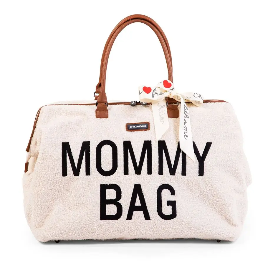 

The Original Mommy Bag, Large Baby Diaper Tote Bag, Mommy Hospital Bag, Mommy Travel Bag, Teddy White
