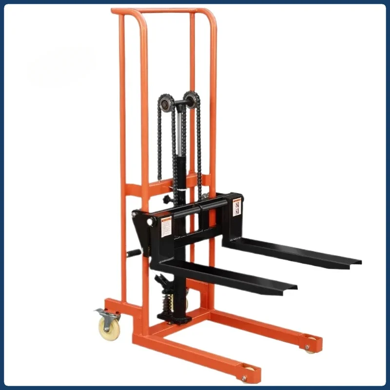 Material Lift Winch Stacker, Pallet Truck Dolly, Lift Table, Fork Lift 200KG/400KG Manual Hydraulic Forklift