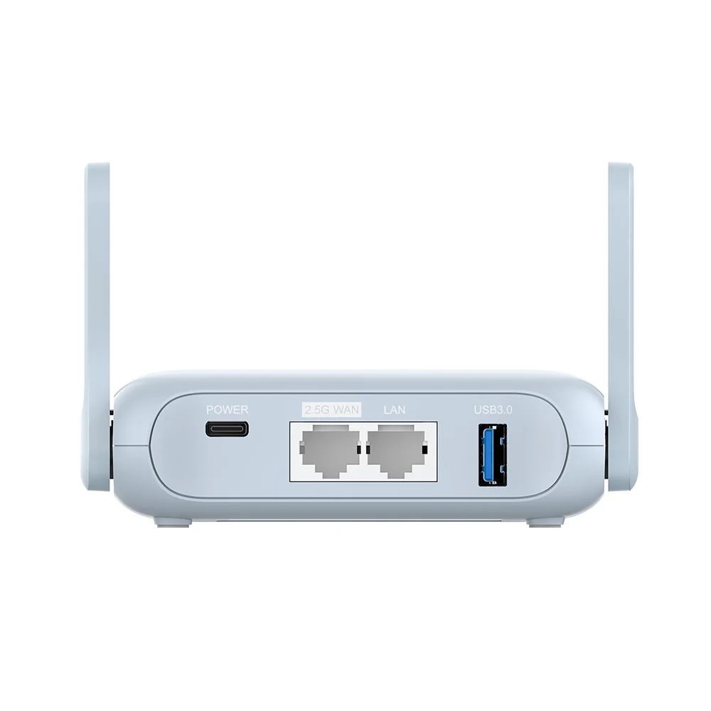 GL.iNet GL-MT3000 (Beryl AX) Enrutador Gigabit de viaje inalámbrico Wi-Fi 6, conexión Wi-Fi público y de hotel, Portal cautivo, seguridad cibernética