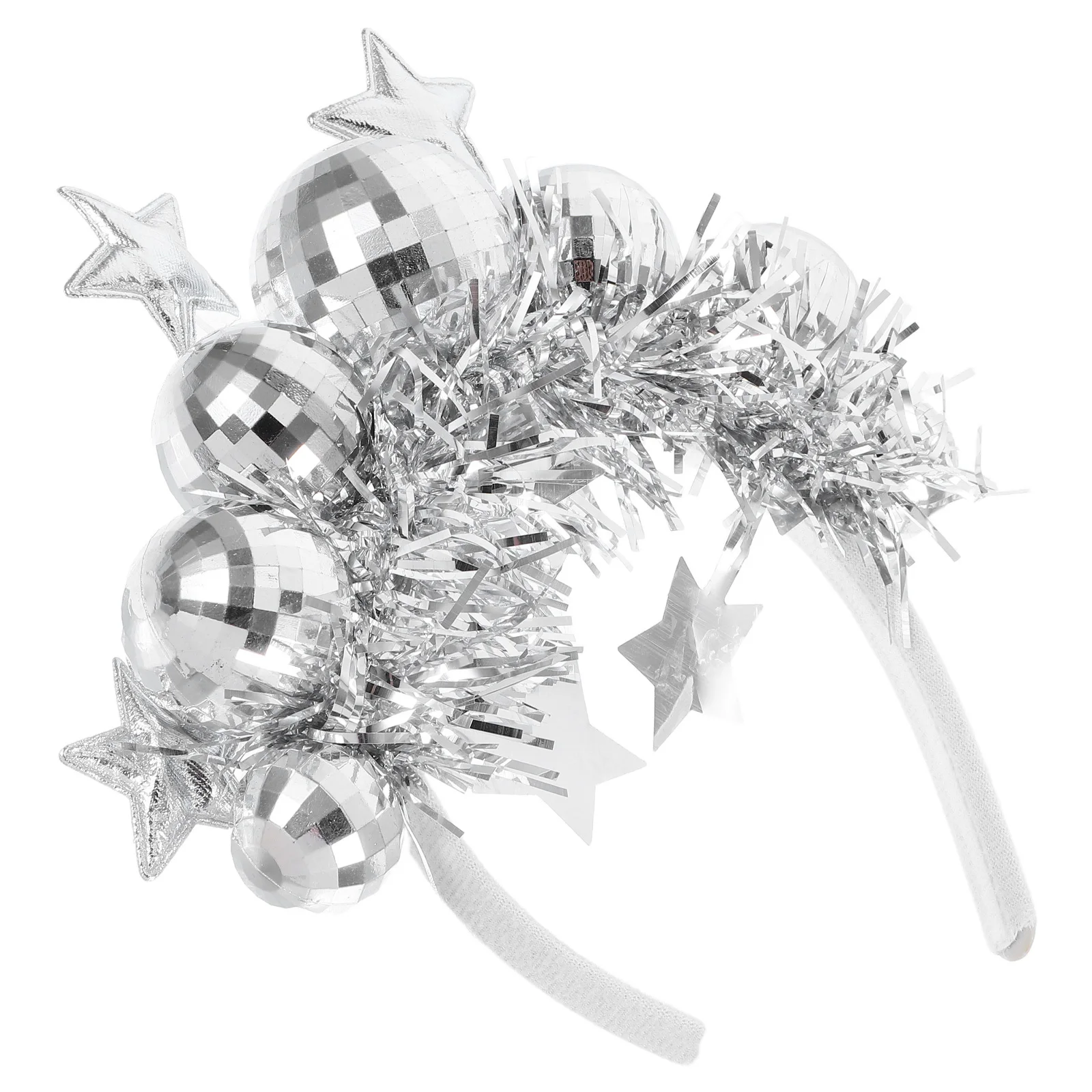 

Disco Ball Headband For Women 70S Party Hair Accessories With Star Tinsel Birthday New Year Carnival Graduation Festival
