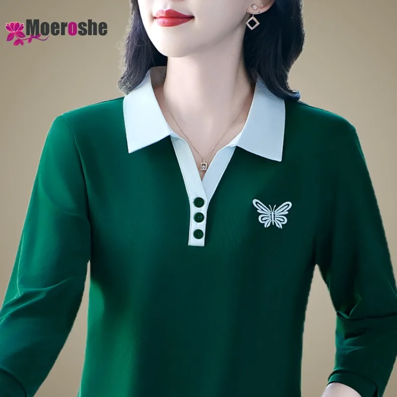 

Элегантные женские футболки, женские топы, женская рубашка-поло, одежда в Корейском стиле, осень 2024, красивые эстетические тренды для женщин