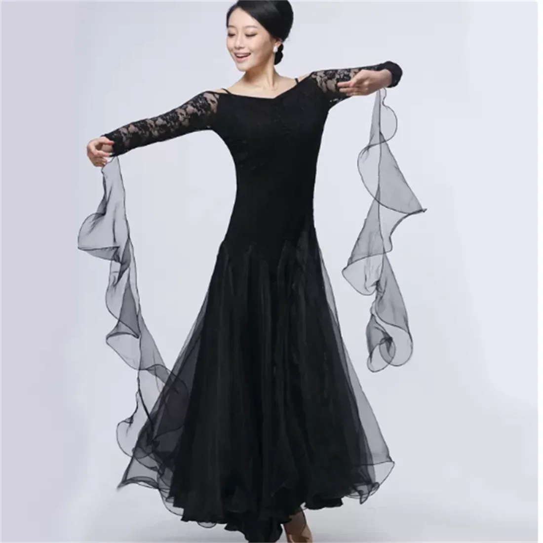 

Luxury New Modern Dance Dress National Standard Social Big Swing Dress Practice Dress Adult Waltz