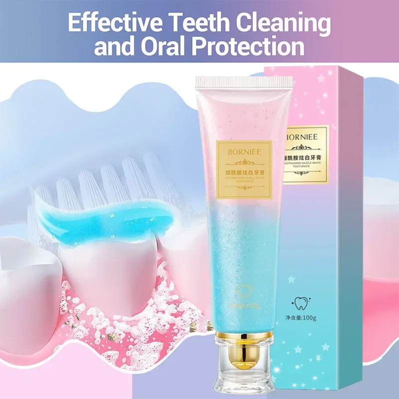 معجون أسنان مبيض نياسيناميد منعش للأسنان النظيفة للرجال والنساء معجون أسنان منعش للتنفس لإزالة بقع الأسنان 100 جرام #6