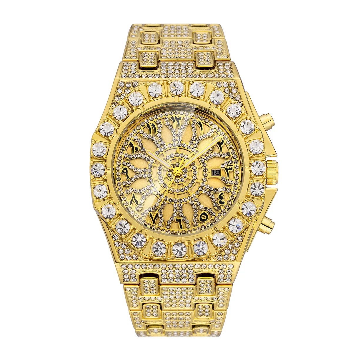 Uwin Luxury Full Paved Sunflow - Luxury Watch With Arabic Numerals review and price