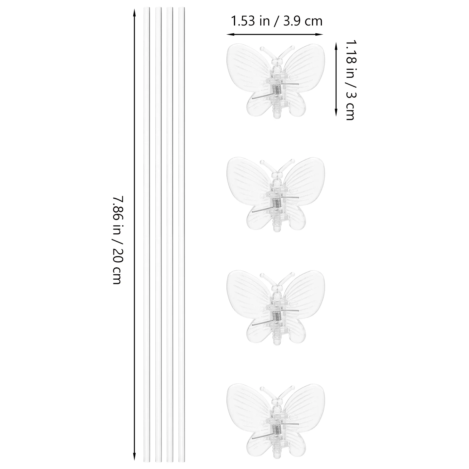 Plant Support Stakes Plants Perlite for Single Stem Garden Accessories Bracket Acrylic