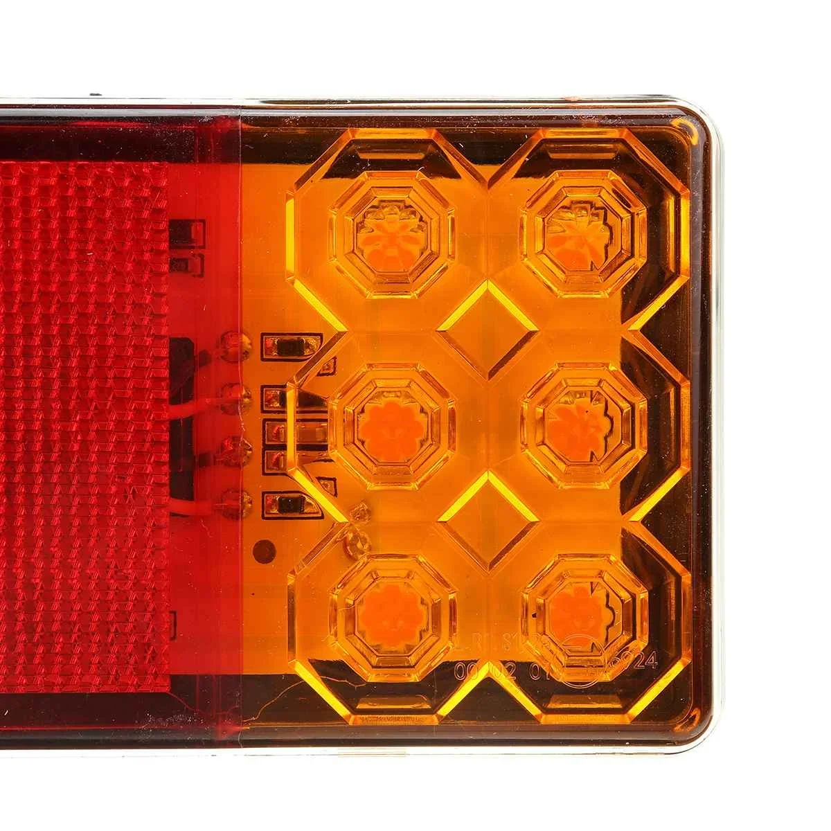 

12V 24V 12 LED 2pcs Boat Trailer Caravan Van Lorry Car Truck Tail Light Taillight Rear Stop Brake Light Indicator Signal Lamp