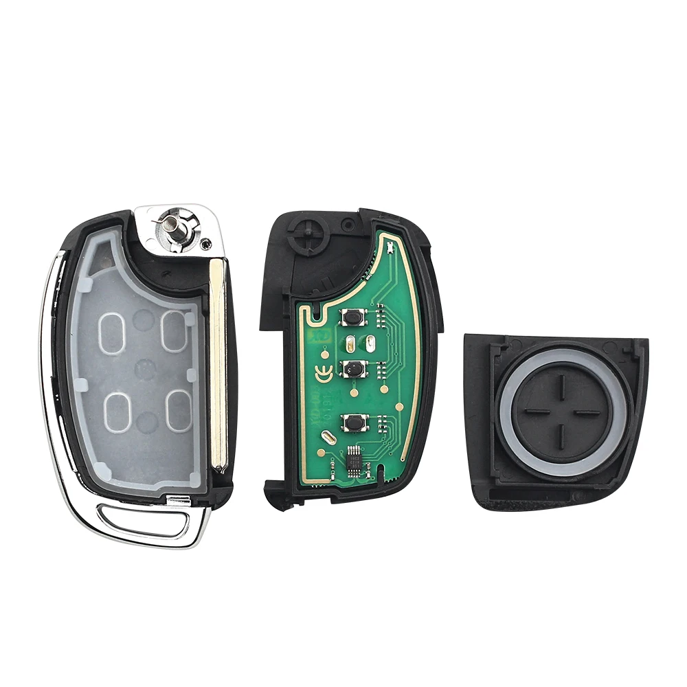 KEYYOU new 1pcs For Hyundai  Accent Ix35 IX45 I30 Solaris Tucson I20 Santa Fe 433Mhz ID46 Chip Car Remote Flip Key Fob - view 2