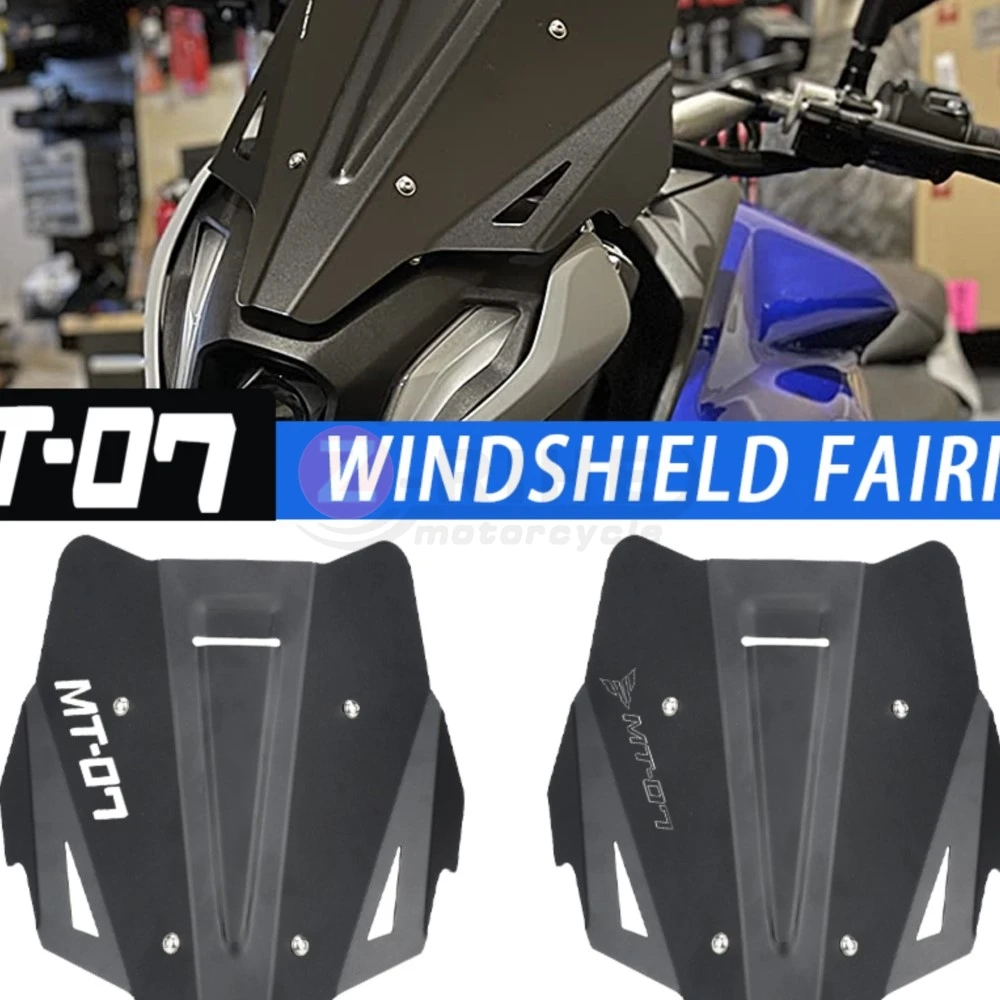 

Windshield Motorcycle Windscreen Aluminum Kit Deflector Fairing Cover FOR YAMAHA MT07 MT-07 mt07 2021 2022 2023 2024 Accessories
