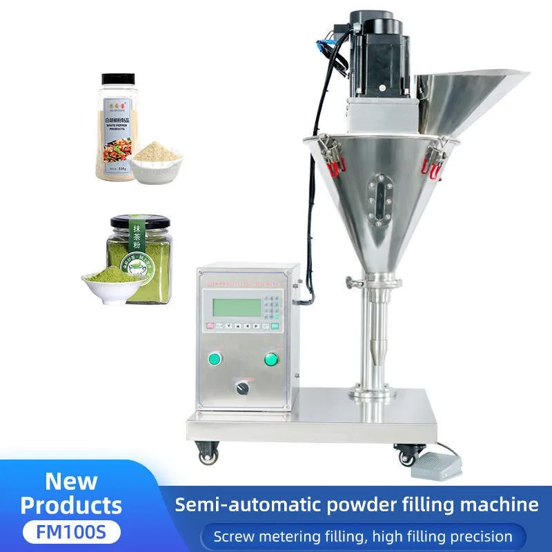 6L Semi-Automatic Auger Filler Powder Flour Filling Machine 110v 0.5kw