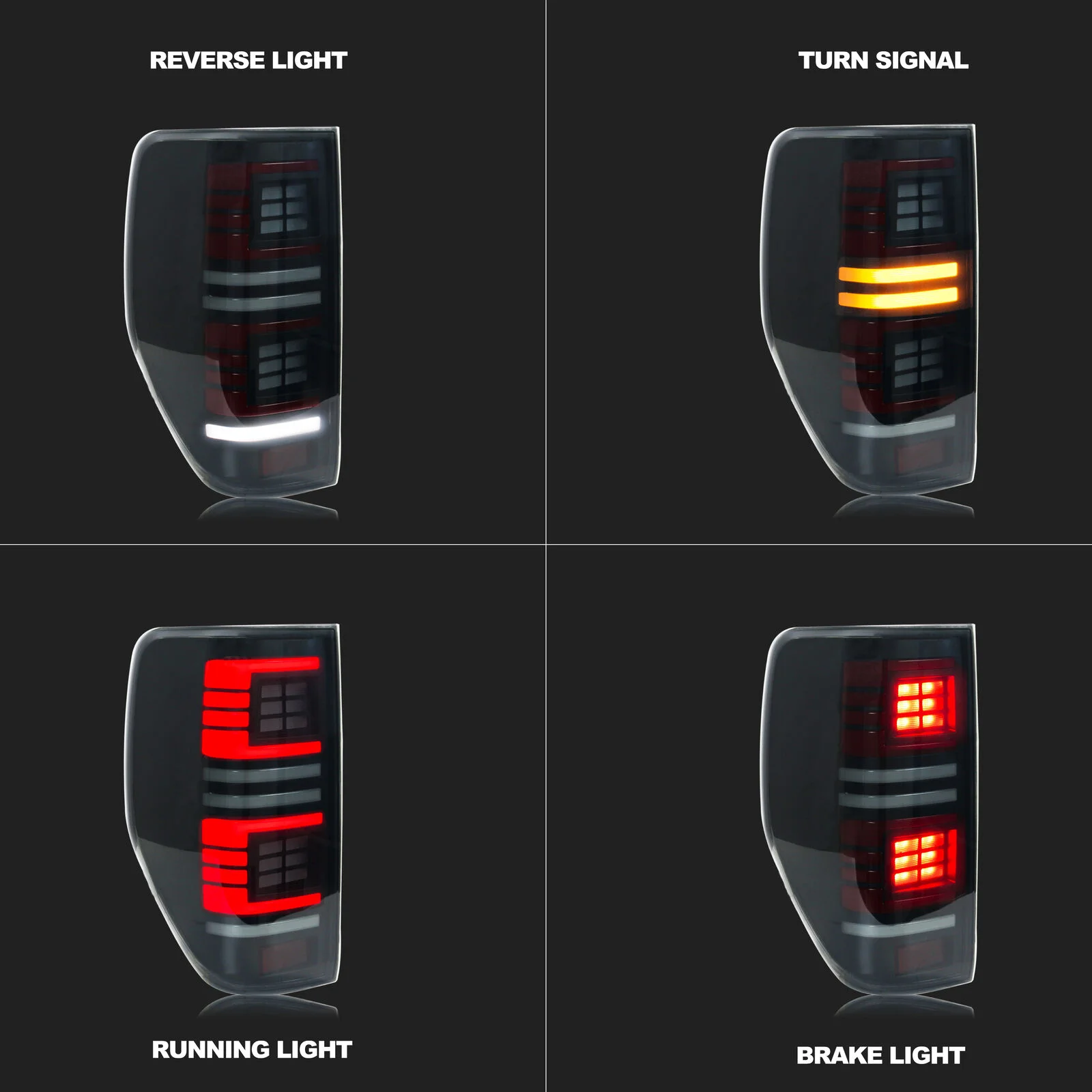 LED Tail Lights for Ford Ranger 2012-2021 T6 T7 RAPTOR Start-up Animation Sequential Turn Signal Rear Lamps Assembly