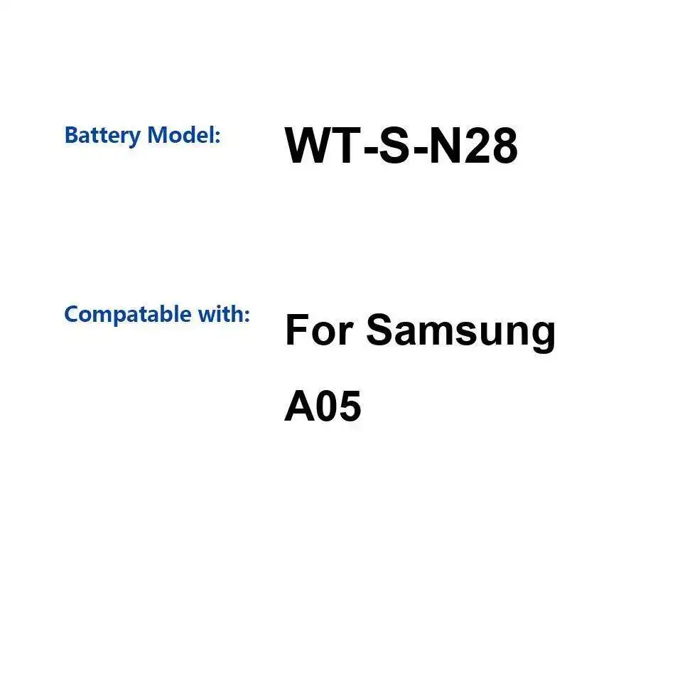 

Для Samsung Galaxy A05 WT-S-N28 Стабильный аккумулятор мобильного телефона 5000 мАч