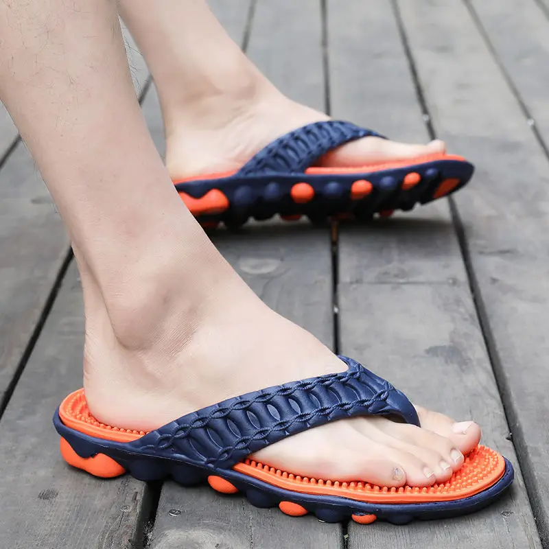 Flip Flops Men Beach 2022 Summer Casual Shoes Male Slip-on Slippers Massage Comfortable Sandals Bathroom Slides for men