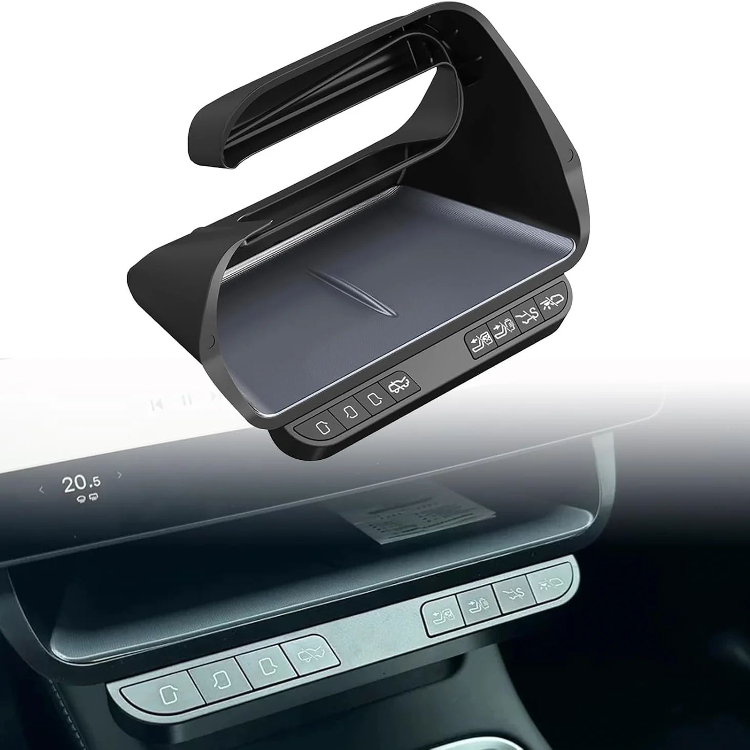 new Center Console Organizer Smart Button，Tesla Model 3/Y 2021-2023 Central screen Storage Box Car Door Seat Adjustment Control