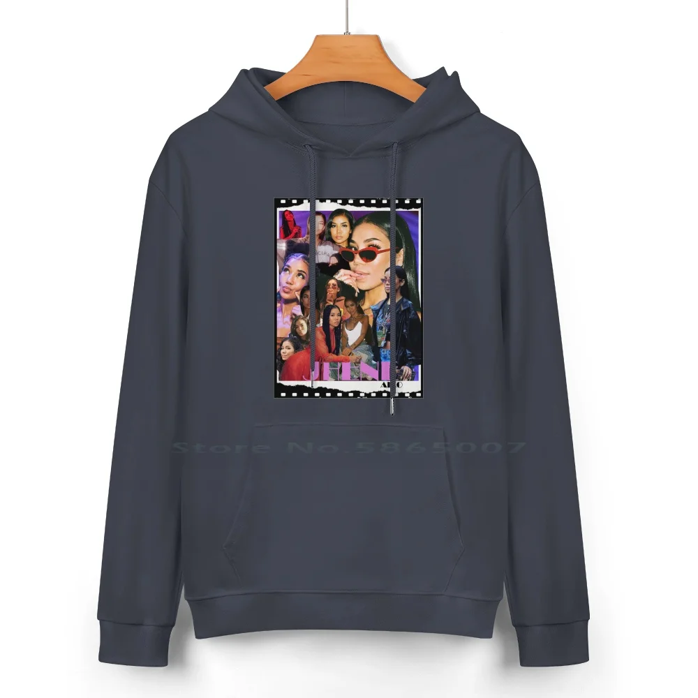 Jhene Aiko Graphic Design Pure Cotton Hoodie Sweater 24 Colors Jhene Aiko Collage Fan Art Scrapbook 100% Cotton Hooded