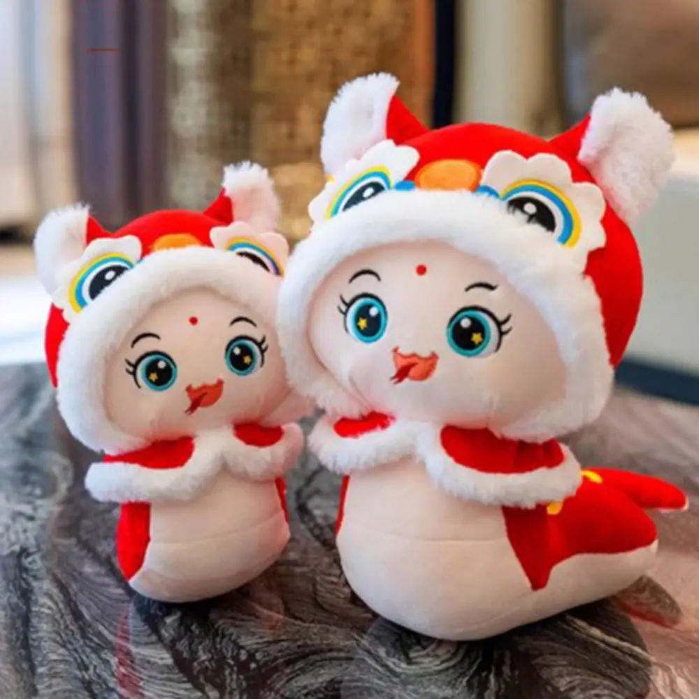 Big Eyes Snake Year Plush Toy The God of Wealth Good Luck Wealth Snake Year Mascot Toy Chinese Style PP Cotton Lucky Snake Doll