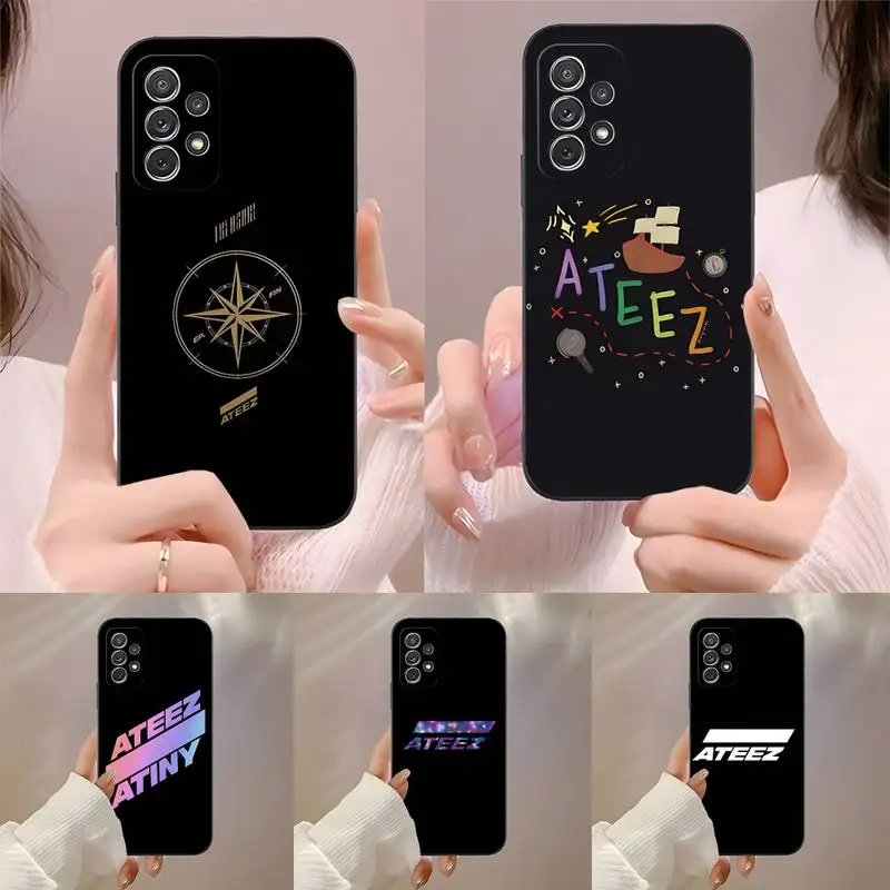 KPOP ATEEZ Logo Phone Case Funda For Samsung A33 A01 A02 A6s A10 A10s A11 A12 A20E A20C A21 A21s A22 A6 A7 A8 2018 Cover