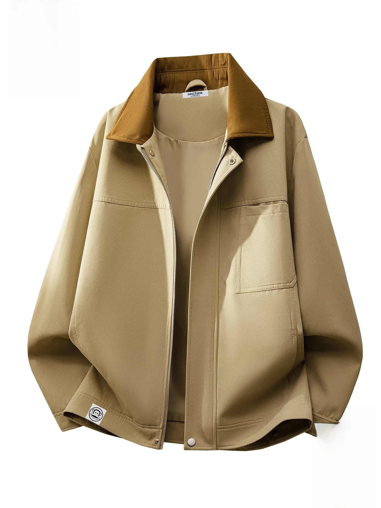 

PaulFrank Spring New Sle American Emba Wind Jaet Men Retro Trend Casual Workwear Coat Loose Fit Polyester Fiber Long S...