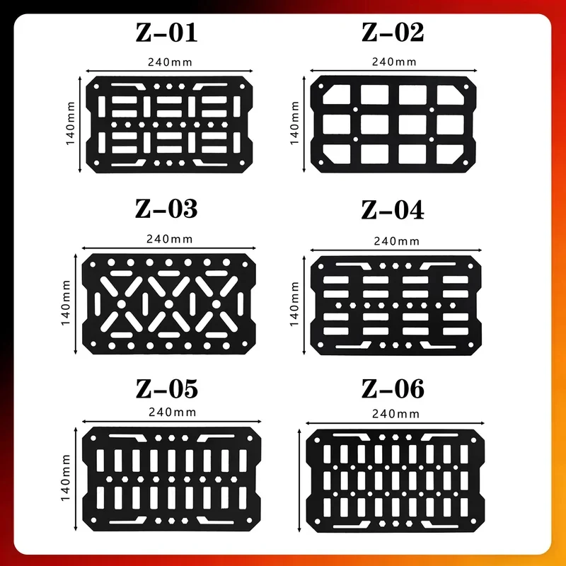 Universal Aluminum Alloy Motorcycle Tactical Molle Panel Quick Mounting Waterproof Storage Organizer Side Box Trunk