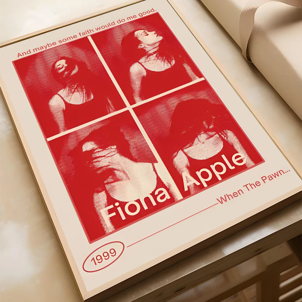 1PC Fiona Apple Poster Movie Sticky Posters Retro Kraft Paper Sticker DIY Room Bar Cafe Aesthetic Art Wall Painting