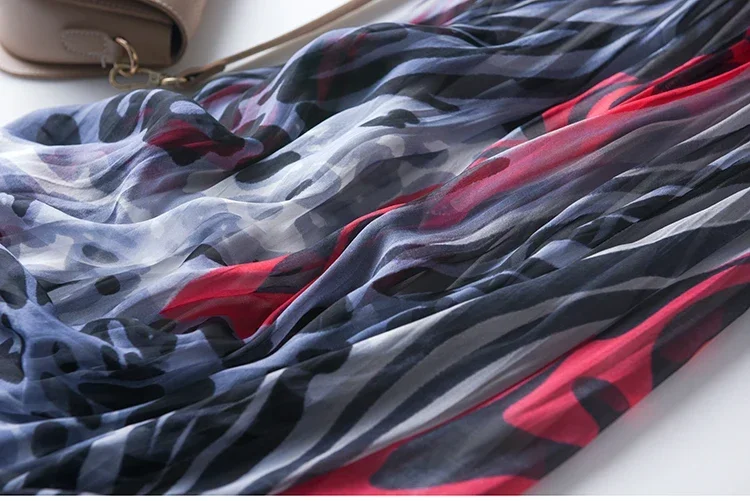 Elegant Silk Dress 2024 New Sleeveless Floral Dress High Waist Slim Deep V-neck Sexy Dress Maxi Dresses For Women Vestido Zm3229