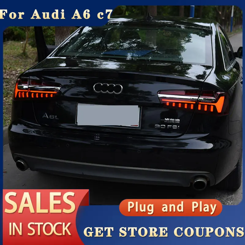 Taillights Styling For Audi A6 C7 A6L C8 2012-2015 Tail Light LED DRL Running Signal Brake Reversing Parking Lighthouse Facelift