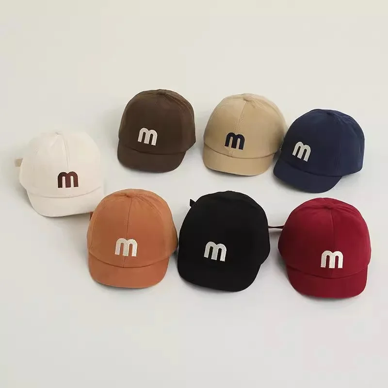 

Детская бейсболка весна-осень с вышитыми буквами, модная корейская кожаная кепка для детей