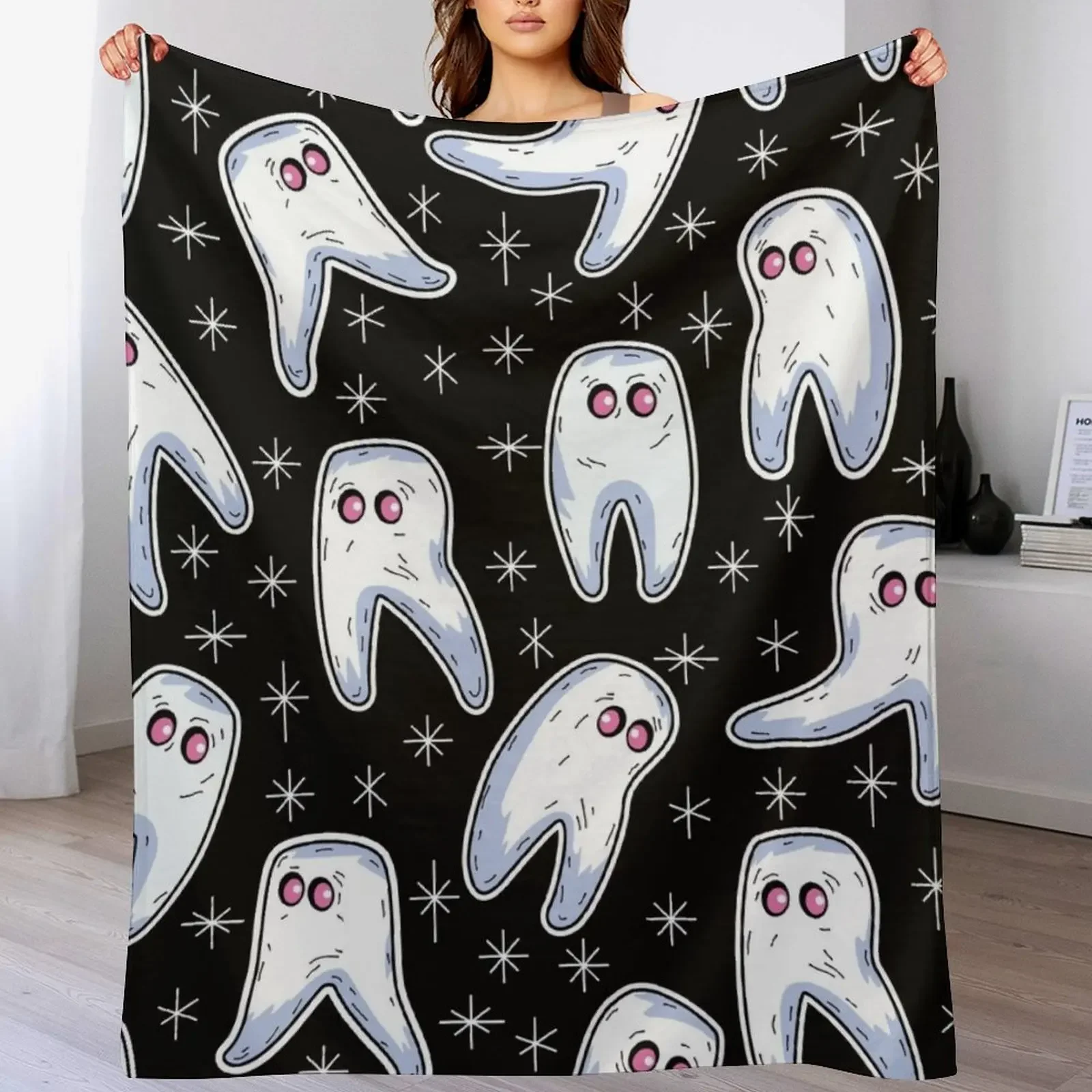 

Fresno Nightcrawlers Cryptid Black Throw Blanket Warm Accent Blanket for Living Room Decoration