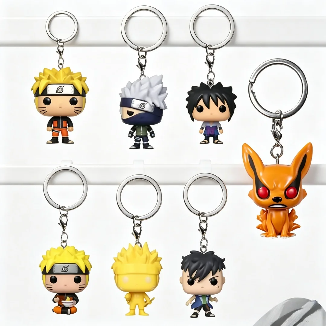 Llavero de vinilo luminoso de Shippuden: Uzumaki, Kakashi, Sasuke, Kurama, Kawaki - Figura de anime para bolso, regalo, juguete