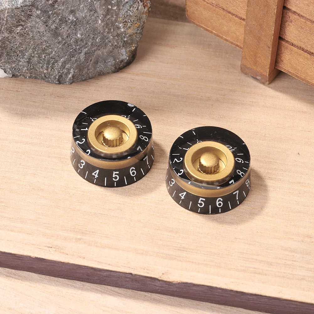 4pcs Guitar Volume Knobs Top Hats Acrylic Professional Stringed Instruments Tone Control Knobs Guitar Accessories
