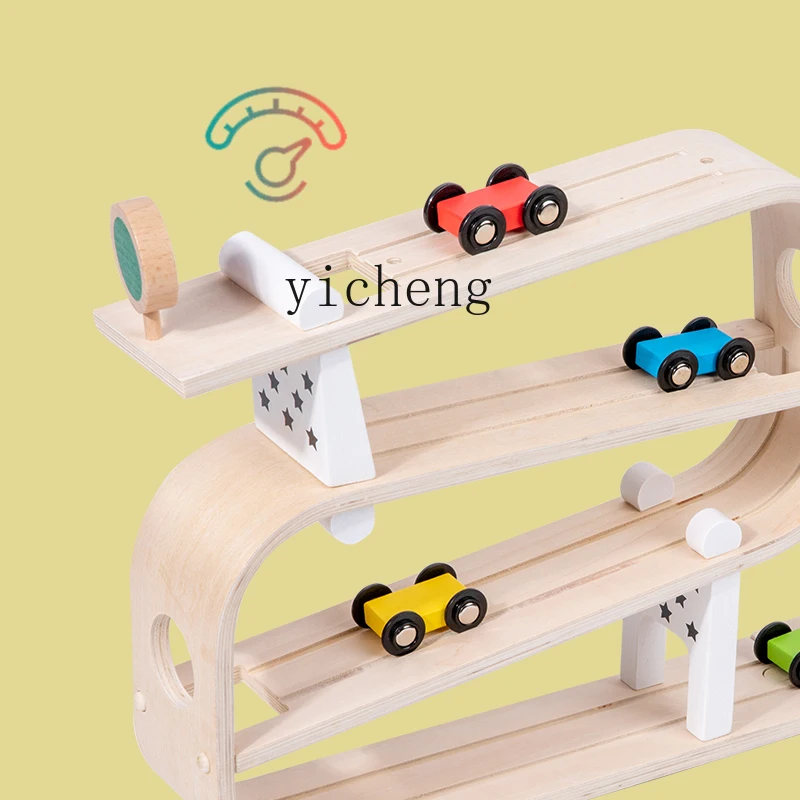 Zabawka dla dzieci - autko ślizgające się po torze, dla chłopca, od [ile] lat, model Pule Baby Boy Track Gliding Warrior, napęd inercyjny, odporna na upadki.