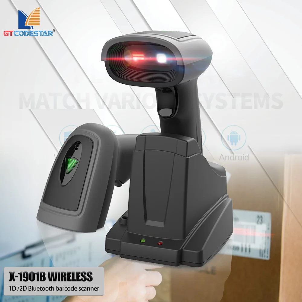 GTCODESTAR 2D Barcode Scanner Wireless Tablet Android Qr Bar Code Reader Scanner Rakinda Cmos Image Sensor Price Barcode Scanner